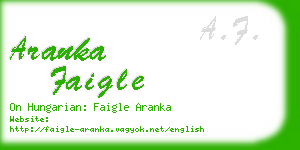 aranka faigle business card